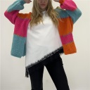 cardigan corto senza bottoni colourfull